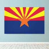 Staat der Flagge von Arizona Leinwanddruck (Insitu (Holzboden))