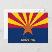 Staat der Flagge von Arizona Postkarte (Vorne/Hinten)