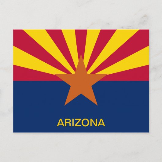 Staat der Flagge von Arizona Postkarte (Vorderseite)