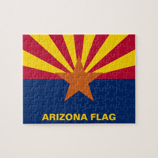 Staat der Flagge von Arizona Puzzle (Horizontal)