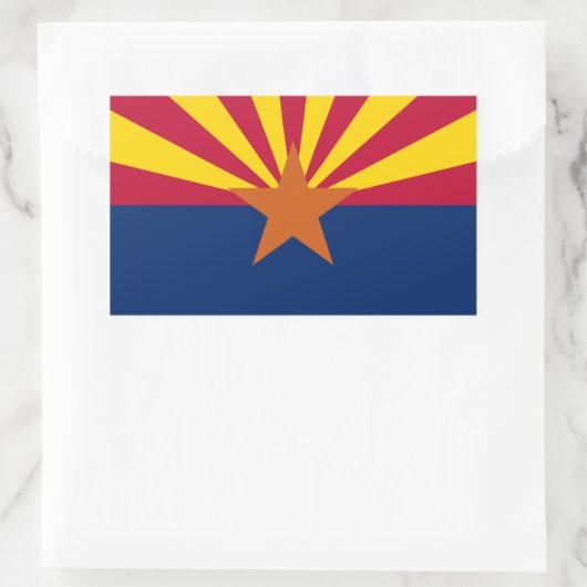 Staat der Flagge von Arizona Rechteckiger Aufkleber (Tasche)