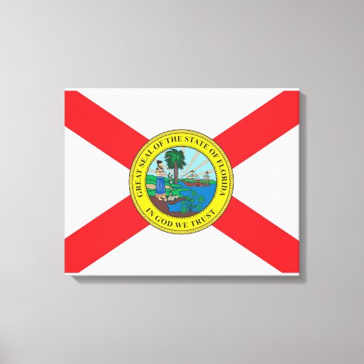 Staat der Flagge von Florida Leinwanddruck (Vorderseite)
