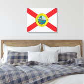 Staat der Flagge von Florida Leinwanddruck (Insitu (Schlafzimmer))