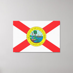 Staat der Flagge von Florida Leinwanddruck