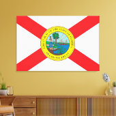 Staat der Flagge von Florida Leinwanddruck (Insitu (Wohnzimmer))