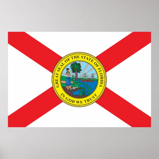 Staat der Flagge von Florida Poster (Vorne)
