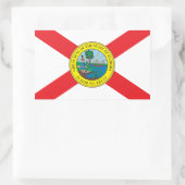 Staat der Flagge von Florida Rechteckiger Aufkleber (Tasche)