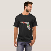 Staat der Flagge von Florida T-Shirt (Vorne ganz)
