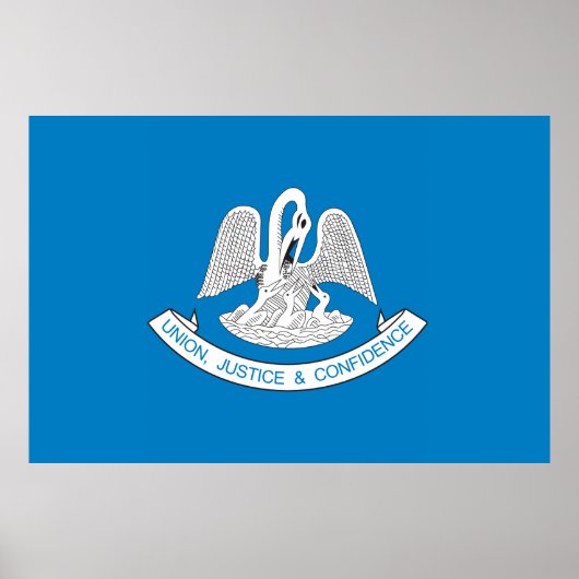 Staat der Flagge von Louisiana Poster (Vorne)
