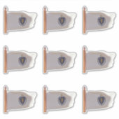 Staat der Flagge von Massachusetts Aufkleber (Vorderseite)