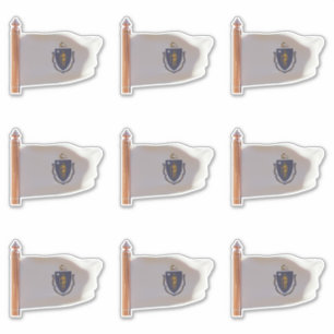 Staat der Flagge von Massachusetts Aufkleber