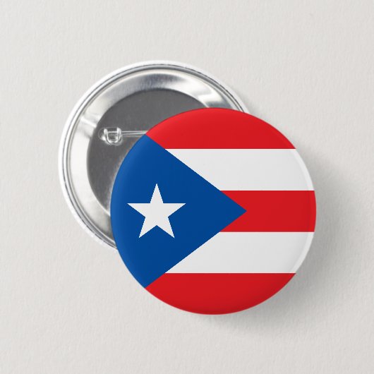 Staat der Flagge von Puerto Rico Button (Vorne & Hinten)