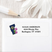 Staat der Flagge von Vermont mit Blume von Staat R (Insitu)