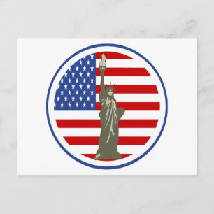 Staat der Freiheit in der US-Flagge Postkarte