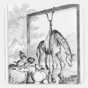 Staat der Giraffe, 1829 Quadratischer Aufkleber