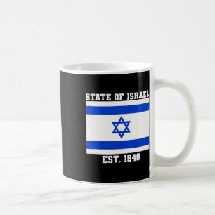 Staat der israelischen Flagge östlich. Unabhängigk Kaffeetasse