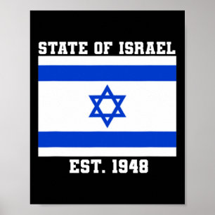 Staat der israelischen Flagge östlich. Unabhängigk Poster