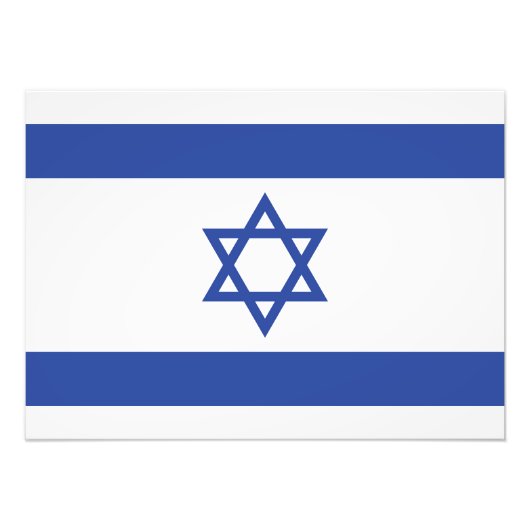 Staat der israelischen Flagge, Stern des jüdischen Fotodruck (Vorne)