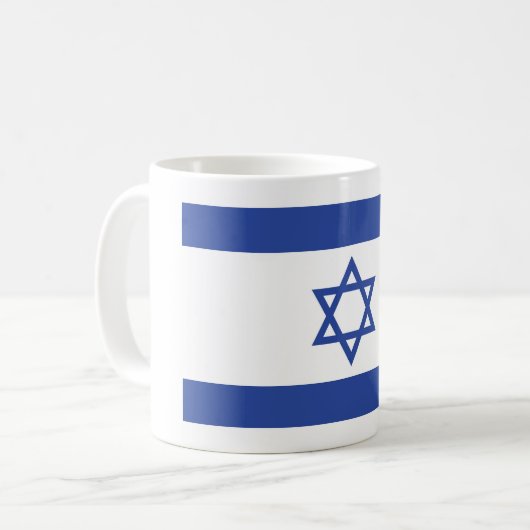 Staat der israelischen Flagge, Stern des jüdischen Kaffeetasse (Vorderseite Links)