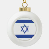 Staat der israelischen Flagge, Stern des jüdischen Keramik Kugel-Ornament (Vorderseite)