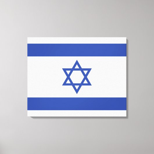 Staat der israelischen Flagge, Stern des jüdischen Leinwanddruck (Vorderseite)