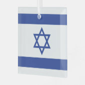 Staat der israelischen Flagge, Stern des jüdischen Ornament Aus Glas (Vorderseite links)