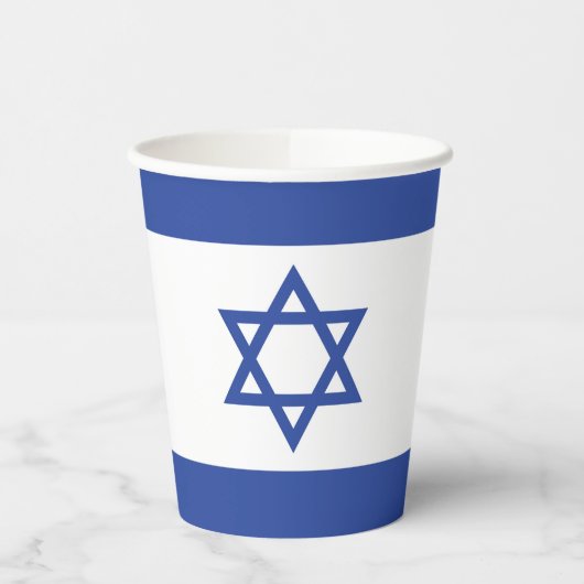 Staat der israelischen Flagge, Stern des jüdischen Pappbecher (Links)