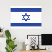 Staat der israelischen Flagge, Stern des jüdischen Poster (Heimbüro)