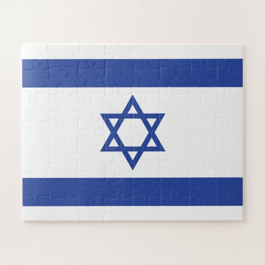Staat der israelischen Flagge, Stern des jüdischen Puzzle (Horizontal)