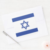 Staat der israelischen Flagge, Stern des jüdischen Quadratischer Aufkleber (Umschlag)