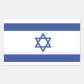 Staat der israelischen Flagge, Stern des jüdischen Rechteckiger Aufkleber (Vorderseite)