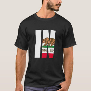 Staat der kalifornischen Flagge Indiana in Cities T-Shirt