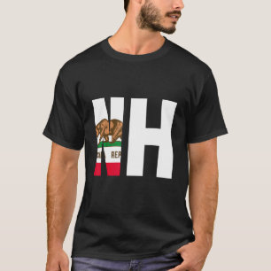 Staat der kalifornischen Flagge New Hampshire NH C T-Shirt