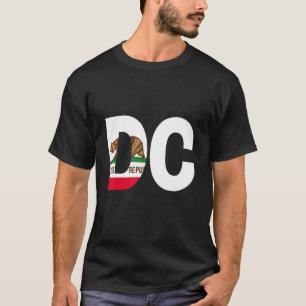 Staat der kalifornischen Flagge Washington DC Städ T-Shirt