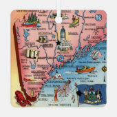 Staat der Maine Map Ornament Aus Metall (Rückseite)