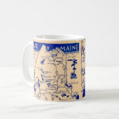 Staat der Maine Map-Tasse Kaffeetasse (Vorderseite Links)