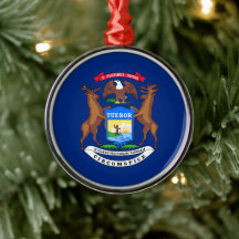 Staat der Michigan Flag Keramik Ornament