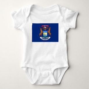 Staat der Michigan-Flagge Baby Strampler