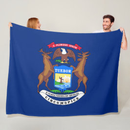 Staat der Michigan-Flagge Fleecedecke