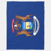 Staat der Michigan-Flagge Fleecedecke (Vorderseite)