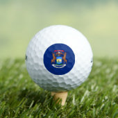 Staat der Michigan-Flagge Golfball (Insitu T-Shirt)