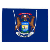 Staat der Michigan-Flagge Große Geschenktüte (Rückseite)