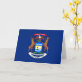 Staat der Michigan-Flagge Karte (Gelbe Blume)