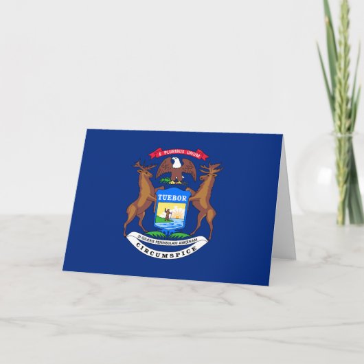 Staat der Michigan-Flagge Karte (Vorderseite)