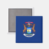 Staat der Michigan-Flagge Magnet (Vorderseite/Rückseite)