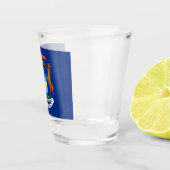 Staat der Michigan-Flagge Schnapsglas (Rechts)