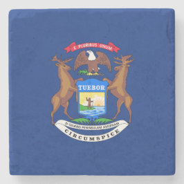 Staat der Michigan-Flagge Steinuntersetzer