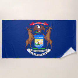 Staat der Michigan-Flagge Strandtuch