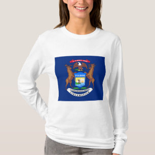 Staat der Michigan-Flagge T-Shirt