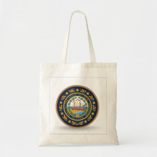 Staat der New Hampshire Flag Siegel Tote Tag Tragetasche